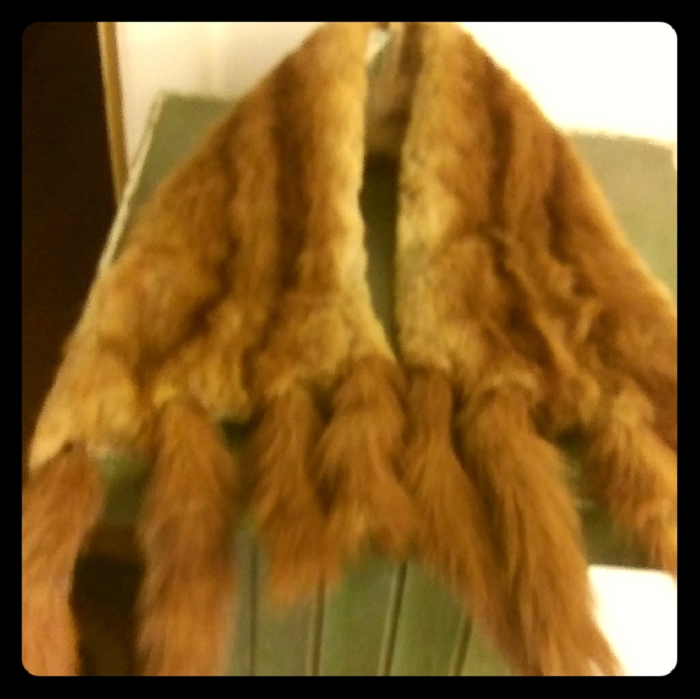 Vintage Real Red Fox Fur Stole